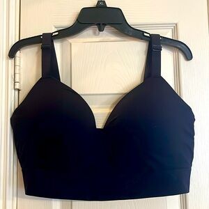 Shapermint Essentials Empower Contour Wireless Bra Black 2XL cup close to  DDD/E